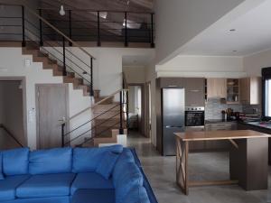 Кухня или мини-кухня в Melissinos Beachfront Apartments
