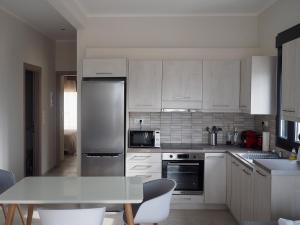 Кухня или мини-кухня в Melissinos Beachfront Apartments
