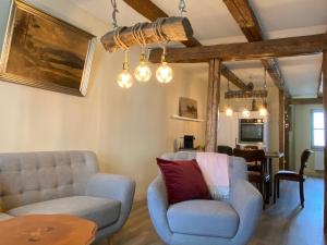 Et opholdsområde på Ferienwohnung Helene im Einzeldenkmal - Lange Gasse 29