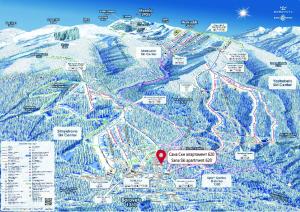 een kaart van een skigebied met een berg bij Sana Ski apartment 620 in Flora, Borovets in Borovets