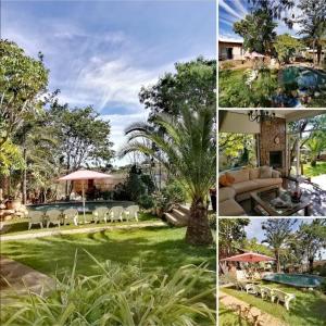 a collage of four pictures of a house at Guesthouse Terra Africa in Windhoek