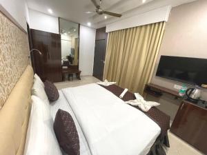 TV a/nebo společenská místnost v ubytování Hotel Goa Continental - Baga