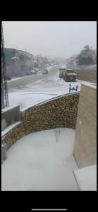 סוויטות לב הגולן - Golan center suite v zimě
