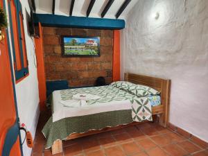 Postel nebo postele na pokoji v ubytování Hotel Dulce Campestre