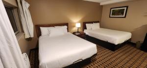 En eller flere senge i et værelse på Nashoba Valley Inn & Suites