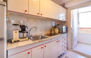 a kitchen with a sink and a mixer on a counter at Nice Apartment In Torrevieja With Wifi in Torrevieja