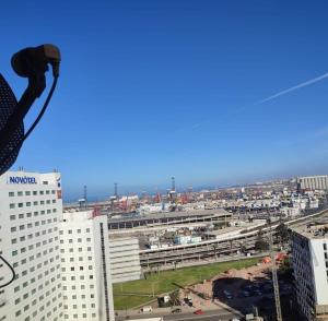 a view of a city from the top of a building at Appartement Casablanca Anfa in Casablanca +4 photos