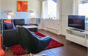 TV a/nebo společenská místnost v ubytování Stunning Apartment In Allinge With Wifi