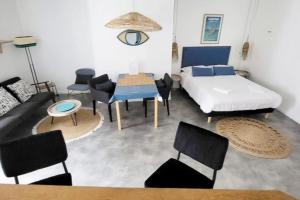 Posteľ alebo postele v izbe v ubytovaní Studio Le Cosy Beach - Plage 50m - Rue gratuite