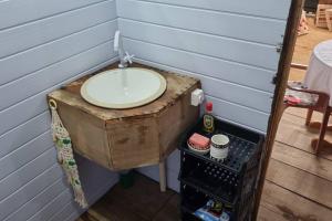 Koupelna v ubytování VELHO OESTE Carruagens, Casa Inteira !!