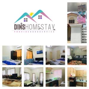 a collage of photos of a house at Homestay Din’s in Semporna