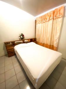 a bedroom with a large bed with a window at Apartamento in Aguas Zarcas