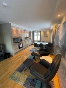 Kuchyň nebo kuchyňský kout v ubytování Skjomtind - Modern apartment with free parking