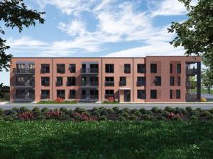 a rendering of an apartment building on a street at No29, Luxury Apartment near Bicester Village in Bicester