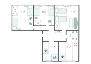 un plano de una casa en Szarotka, en Szczecin