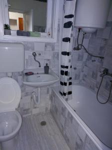a bathroom with a toilet and a tub and a sink at Ana & Olja 2 in Pale