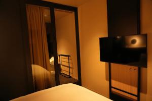 TV a/nebo společenská místnost v ubytování Nplus HOTEL Higashikanda-akihabara