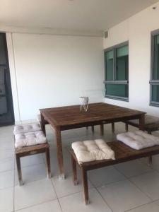 A seating area at High Above, Pandanas Darwin 21st floor with views