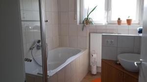 Koupelna v ubytování Ferienwohnung Lintz