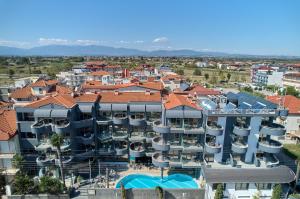 an aerial view of a building with a resort at Mediterranean Resort in Paralia Katerinis