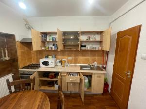 Traditional Romanian Panoramic tesisinde mutfak veya mini mutfak