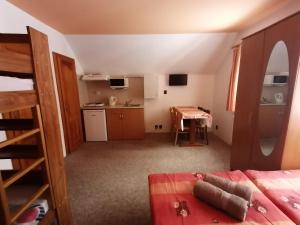 Kuchyňa alebo kuchynka v ubytovaní Apartmány 670 pod Lysou horou