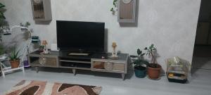 - une télévision à écran plat dans le salon dans l'établissement evimiz, à Beylikduzu