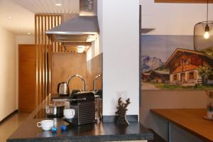Kuchnia lub aneks kuchenny w obiekcie Alm Appartements ZellamSee