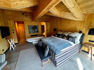 TV a/nebo společenská místnost v ubytování Chalet One Jasná