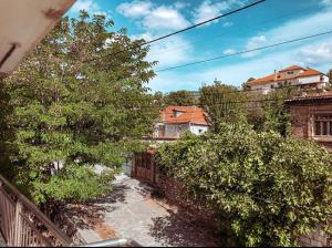 科爾察的住宿－Vila 38，享有带房屋和树木的庭院的顶部景色