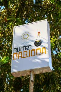 un panneau indiquant un restaurant caffe calaza dans l'établissement Suites Carioca, à Porto de Galinhas