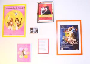 a wall with posters and pictures on it at Un jour d'été à Albi - Centre Unesco - 200 m Cathédrale - Parking - Animaux acceptés in Albi