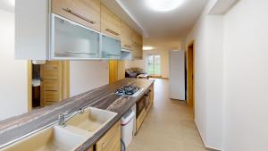 Kuchyň nebo kuchyňský kout v ubytování Apartmány U Mirase