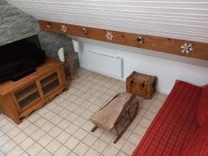 TV a/nebo společenská místnost v ubytování Chalet Lucie LE CHEVAL NOIR