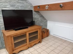 TV a/nebo společenská místnost v ubytování Chalet Lucie LE CHEVAL NOIR