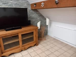 TV a/nebo společenská místnost v ubytování Chalet Lucie LE CHEVAL NOIR