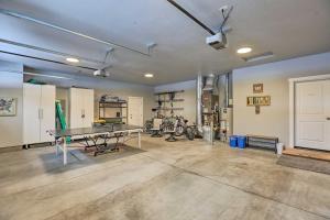 a large room with a ping pong table in it at Northwest Sunriver Getaway with Community Amenities! in Sunriver