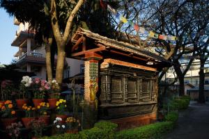 Shaligram Hotel & Spa外面的花园