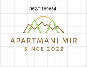 a logo for the aprantm mr since at Apartmani Mir A2 in Vrnjačka Banja