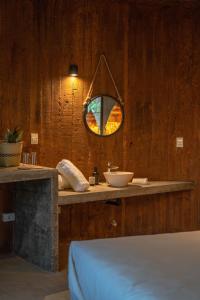 Postelja oz. postelje v sobi nastanitve Tava Glamping Cerro