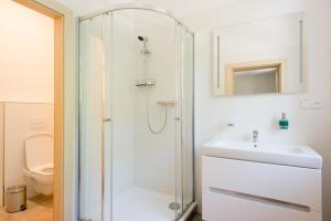 Koupelna v ubytování Apartmány Pstruží AP19