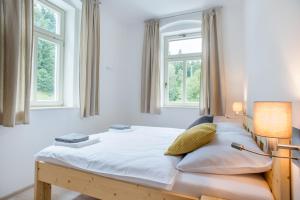 Postel nebo postele na pokoji v ubytování Apartmány Pstruží AP19