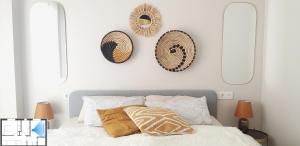 Posteľ alebo postele v izbe v ubytovaní Modern townhouse in Torrevieja, Costa Blanca