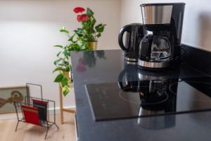 安特衛普的住宿－Miniloft Pelgrim，咖啡壶,位于柜台上