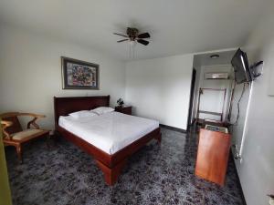 Un pat sau paturi într-o cameră la Brillasol Airport Hotel