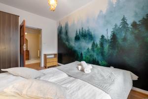 Posteľ alebo postele v izbe v ubytovaní Apartament Rema w centrum APARTZAKOP