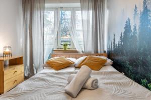 Posteľ alebo postele v izbe v ubytovaní Apartament Rema w centrum APARTZAKOP