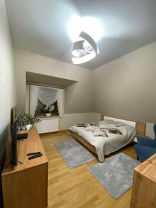 Leśne Wzgórze Korbielów客房内的一张或多张床位