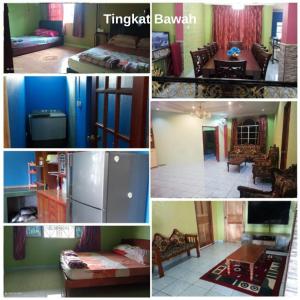 uma colagem de diferentes imagens de um quarto em Tempasuk Homestay em Kota Belud