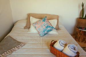 Postel nebo postele na pokoji v ubytování Casa Mostaza-Ecolodge